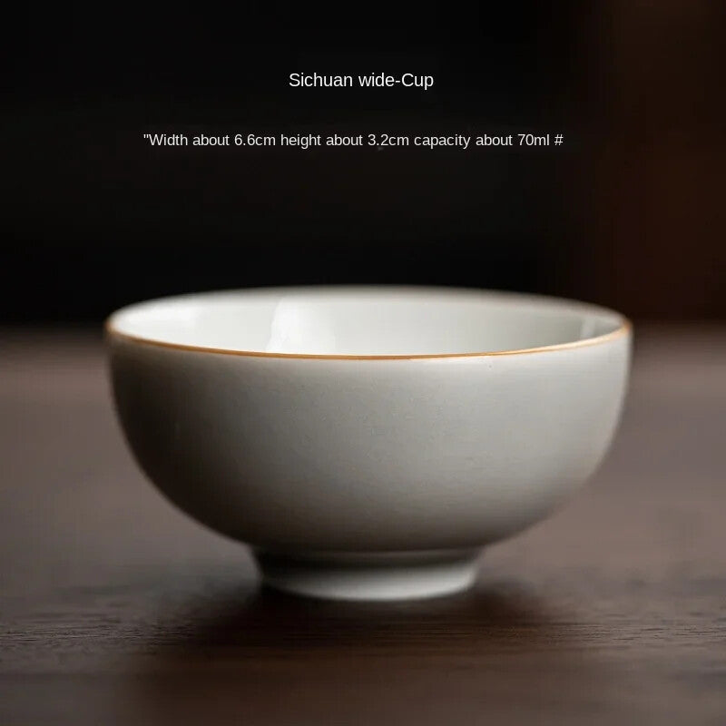 Ice Gray Glaze Cup Handmade Ceramic Tea Cup Tea Cup Home Bowls Cup Teacups