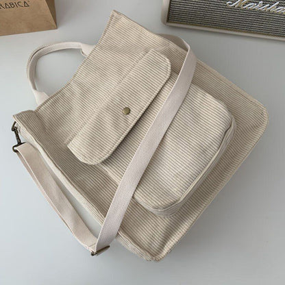 Corduroy Bag Shoulder Bag Luxury Handbags Shopper Book Messenger Crossbody Bag