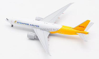 JC Wings SINGAPORE AIRLINES for DHL for BOEING B777-200LRF 9V-DHA 1:400 Model
