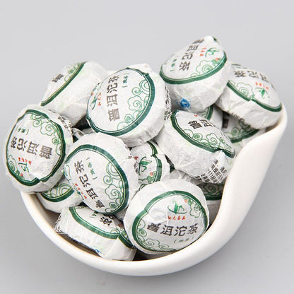 Yunnan Tea Hongyuan Mini Tuocha Original Pu'er Tu Tea Raw 200g Bamboo Plate -