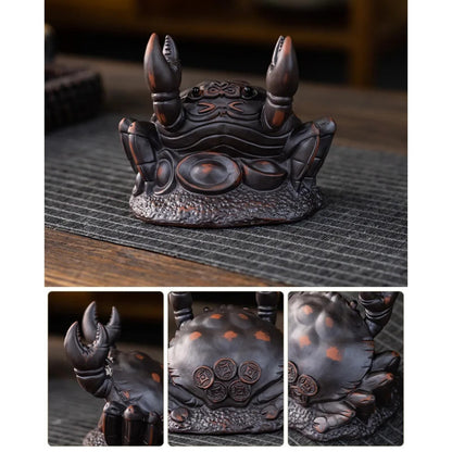 Crab Purple Sands Tea Pet Ornaments Tea Play 9cm Statue Decor Sculpture Crafts