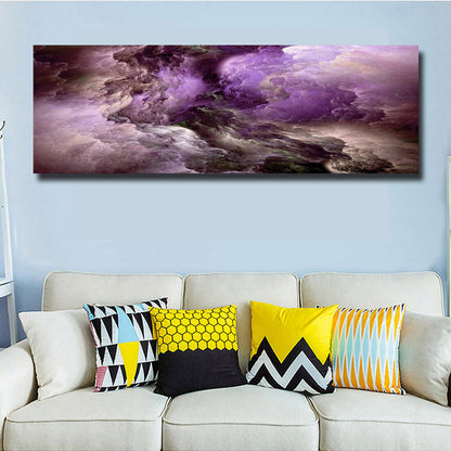 Purple Abstract Cloud Canvas Painting Wall Art Picture Poster For Room Decor