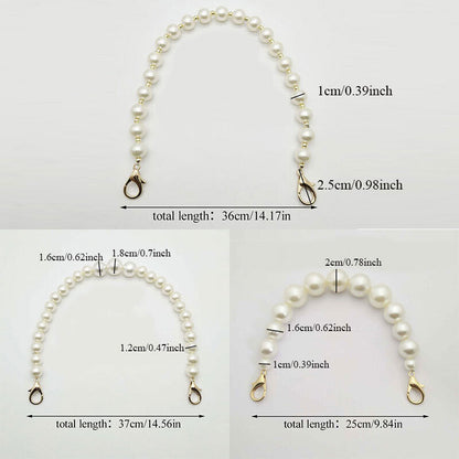 Replacement Bag Wrist Strap Imitation Pearl Wristlet Wallets Purse Clutch Handle