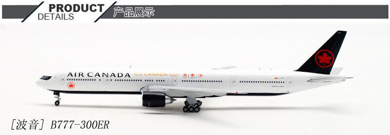 1:400 JC WINGS AIR CANADA BOEING 777-300ER Passenger Airplane Diecast Model