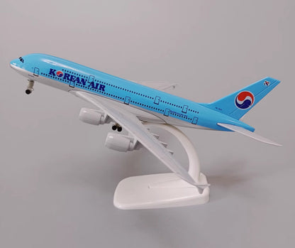20CM KOREAN AIR AIRBUS A380-800 HL7621 Passenger Aircraft Diecast Airplane Model