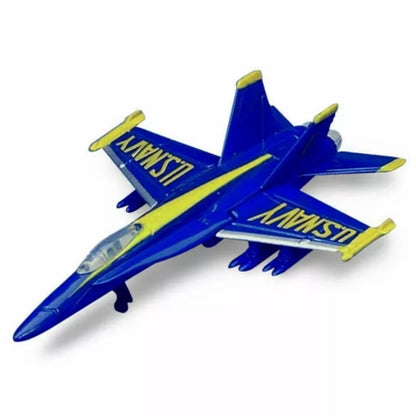 Alloy 1:64 Navy Blue Angels F/A-18 Hornet Fighter Jet Die Cast Model Toy