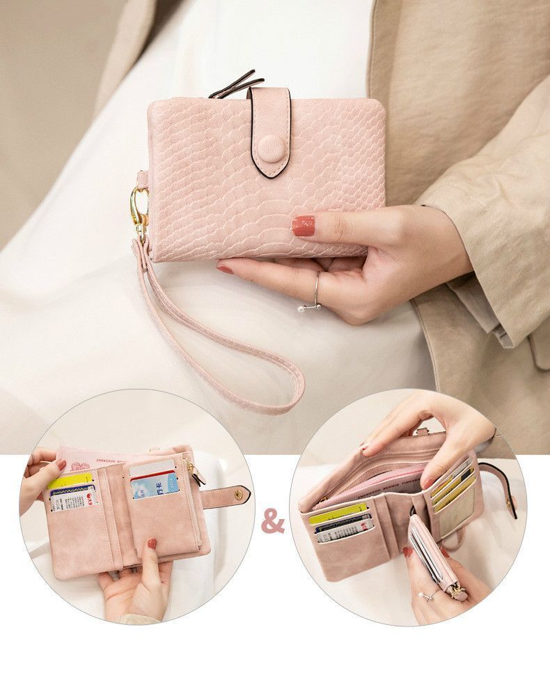 Wristband Short Wallet Student Clutch Bag Large Coin Bag Multi Card Coin Purses