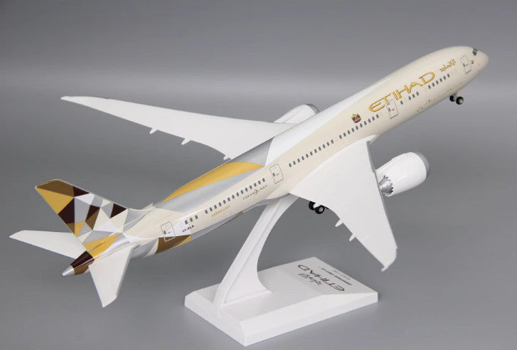 32CM 1:200 Risesoon Etihad Boeing 787-9 Passenger Airplane ABS Plastic Model