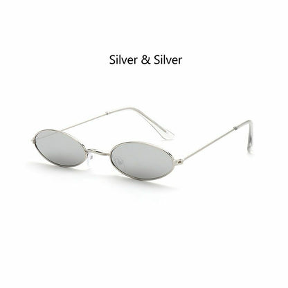 Oval Sunglasses 1pc Design Retro Small Vintage Shades Anti-blue Light Eyeglasses