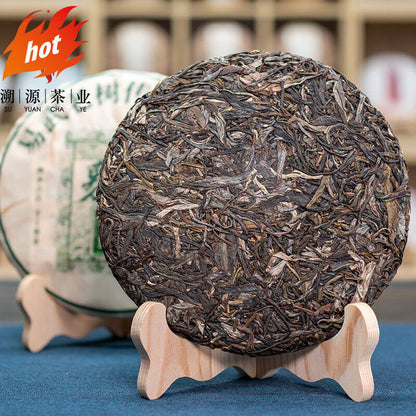 357g Yiwu Heirloom Green Seal Pu'er Raw Tea Cake Yunnan Ancient Tree Cake Tea