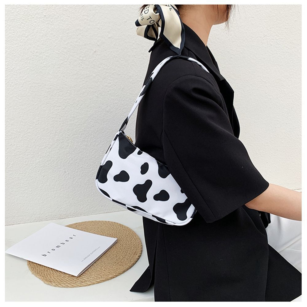 Shopper Bag Shoulder Underarm Bag Vintage Small Purse Nylon Handbags Zipper 1PC