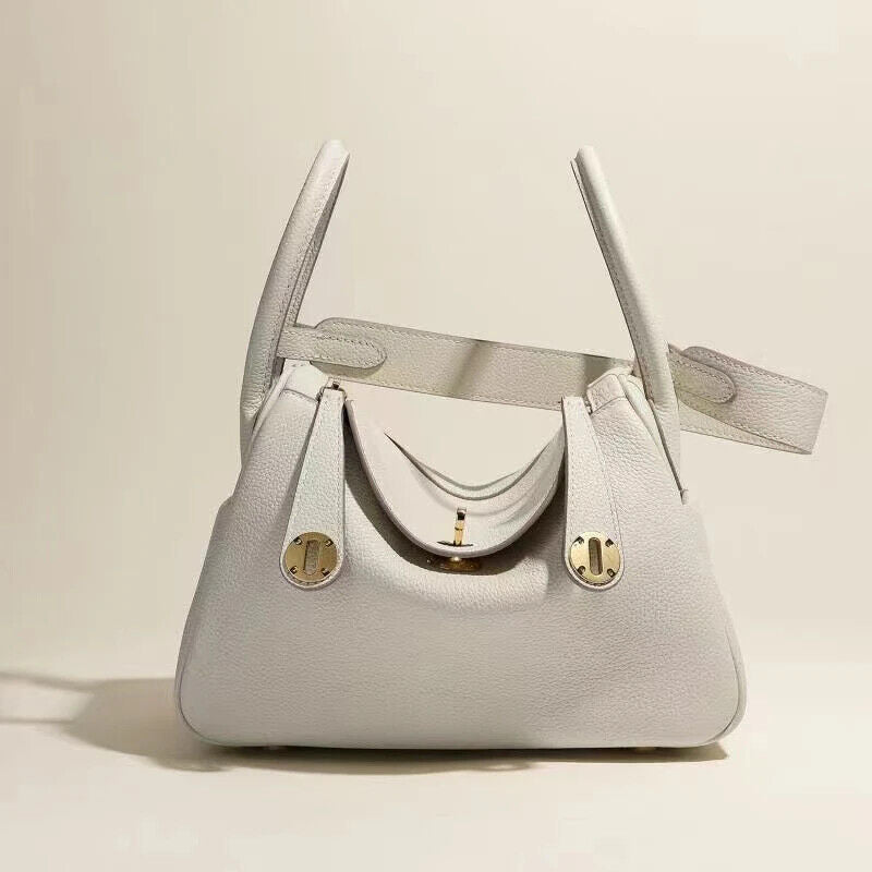 Pillow Handbags Tote Bag Women Golden Lock Soft Cow Genuine Shoulder Crossbody