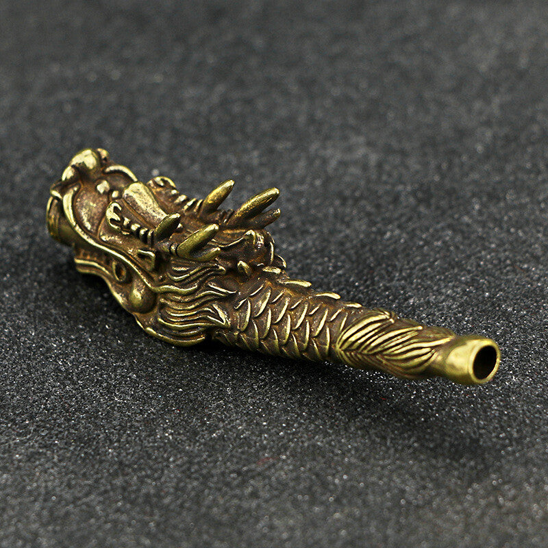 1pc Handmade Brass Dragon Cigarette Holder Filter Pipe Metal
