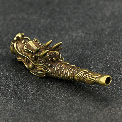 1pc Handmade Brass Dragon Cigarette Holder Filter Pipe Metal
