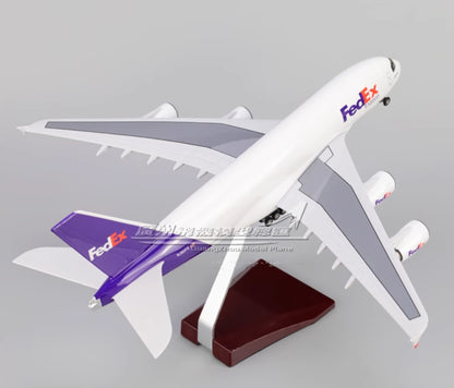 1:200 366CM FedEx AIRBUS A380 Plane Airplane Landing Gear Resin Aircraft Model