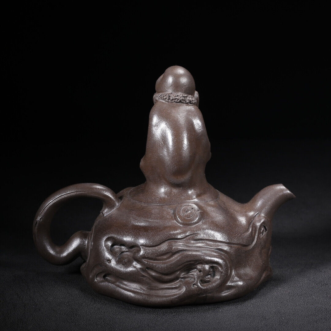 Chinese Yixing Zisha Clay Handmade Exquisite Teapot （达摩 底款：友泉）