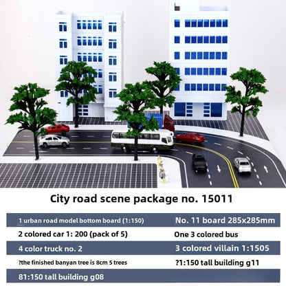 1/150 Building Model City Road Building DIY Scene Display Model Gifts