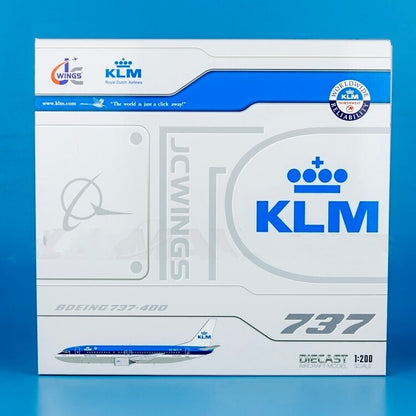 1:200 JC Wings KLM BOEING 737-400 Passenger Airplane Diecast Aircraft Model