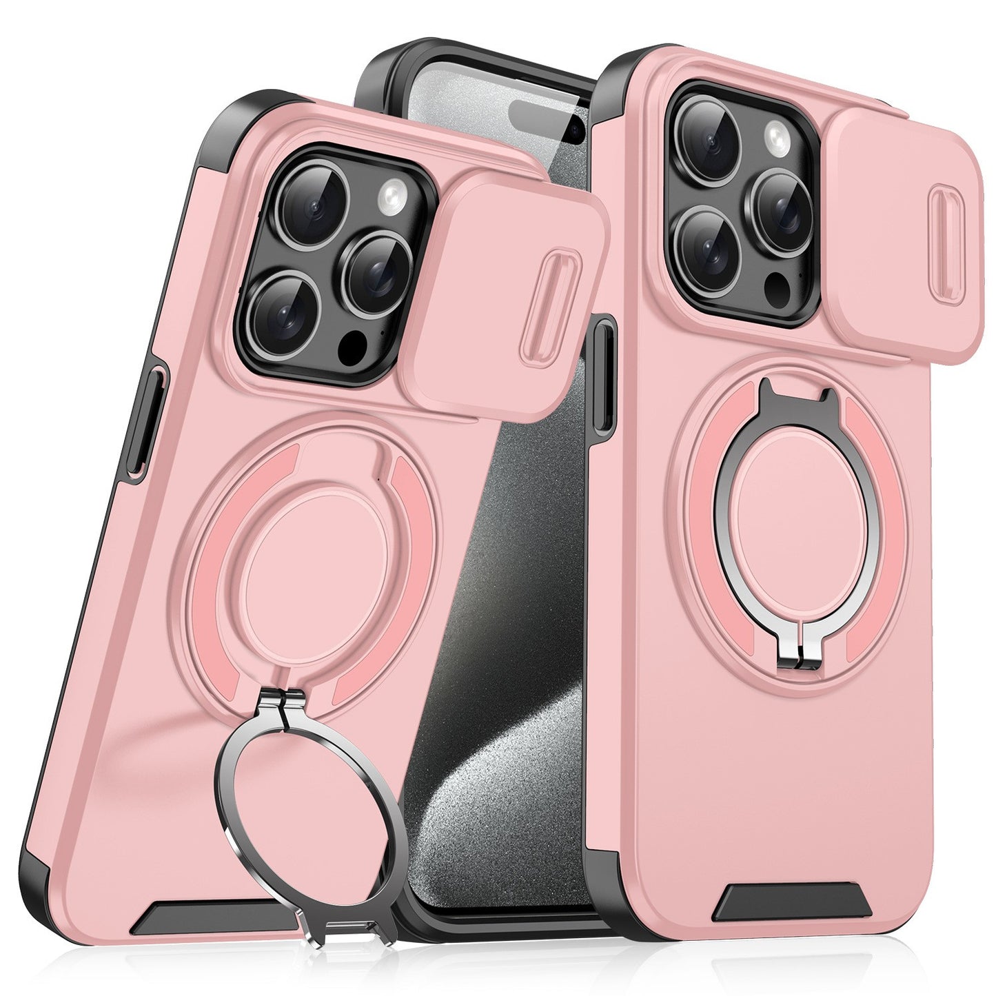 Compatible with iPhone 17 Pro Max/16 Pro, Window Mount Shockproof Phone Case