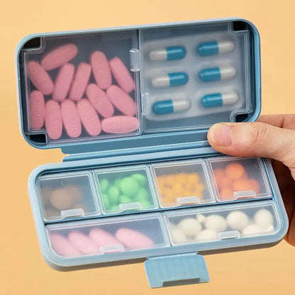 Pill Organizers 8-5 Grids Portable Moisture Proof Travel Medicine Box Container
