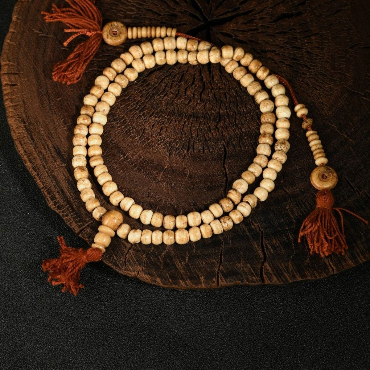108 Prayer Beads Buddhist Mala Necklace Vintage Style Rosary
