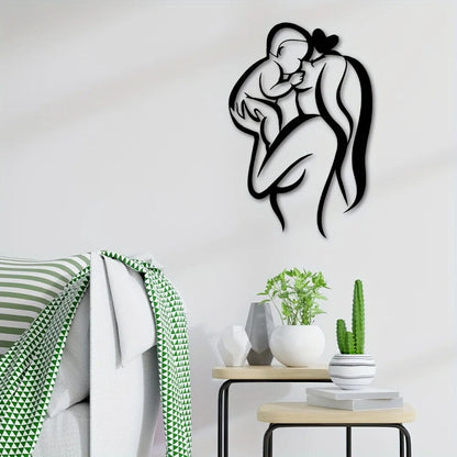 Mother & Child Mother Wall Art, Love And Mother's Day Wall Decor Metal