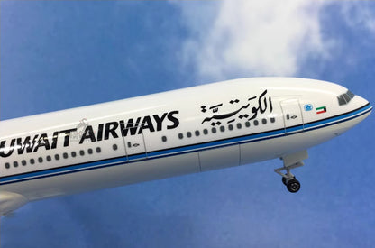 37CM 1:200 Risesoon KUWAIT BOEING 777-300 Passenger Airplane ABS Plastic Model