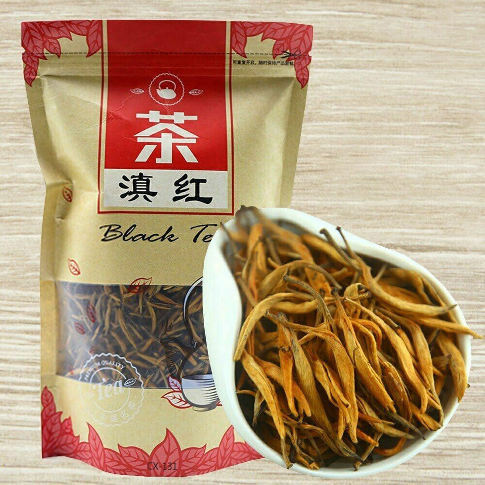 Supreme Yunnan Black Tea Fengqing DianHong Golden Buds Needle Dian Hong Tea 150g