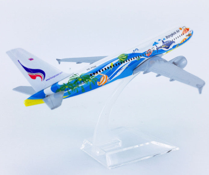 16CM Bangkok Air Airbus A320 Passenger Plane Airplane Diecast Aircraft Model