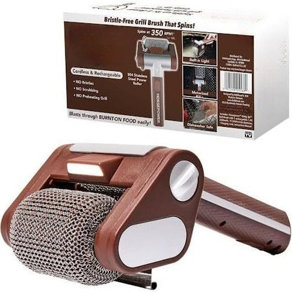 Electric Grill Cleaner Bristle Free, Spinning BBQ Grill Brush