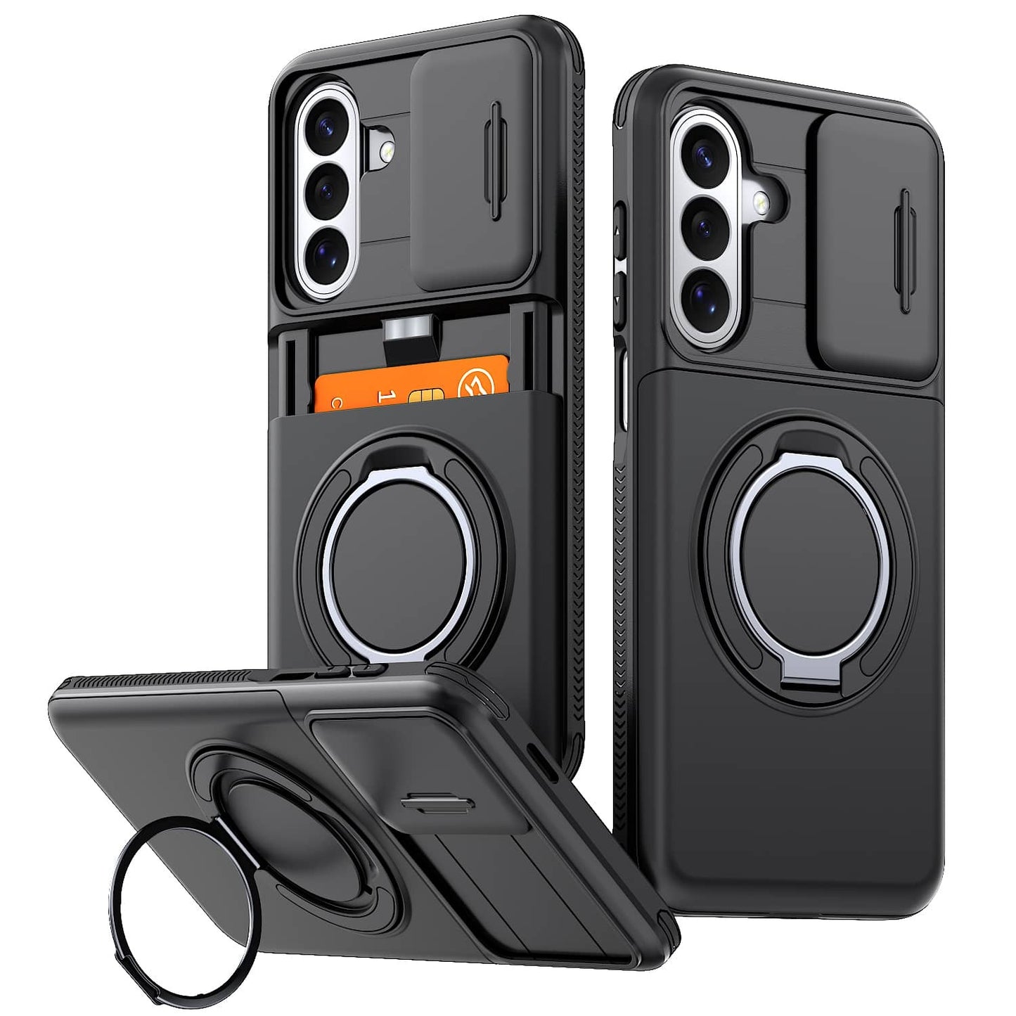 For Samsung Galaxy A57 A56 A37 A36 A27 A26 A17 Case with Card Holder & Kickstand