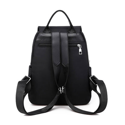 Women Nylon Oxford Backpack Travel Shoulder Bag Handbags Black Rucksack Backbag