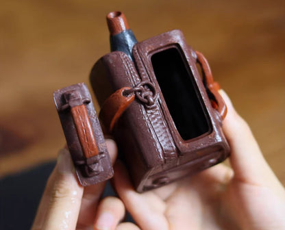 150cc chinese Yixing Handmade Zisha teapot Purple clay BagBag Hu Gongfu Tea Pot
