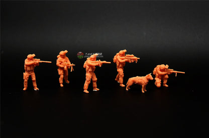 1/72 Resin Figure Model Modern day Navy SEAL Special Operations team 6PC