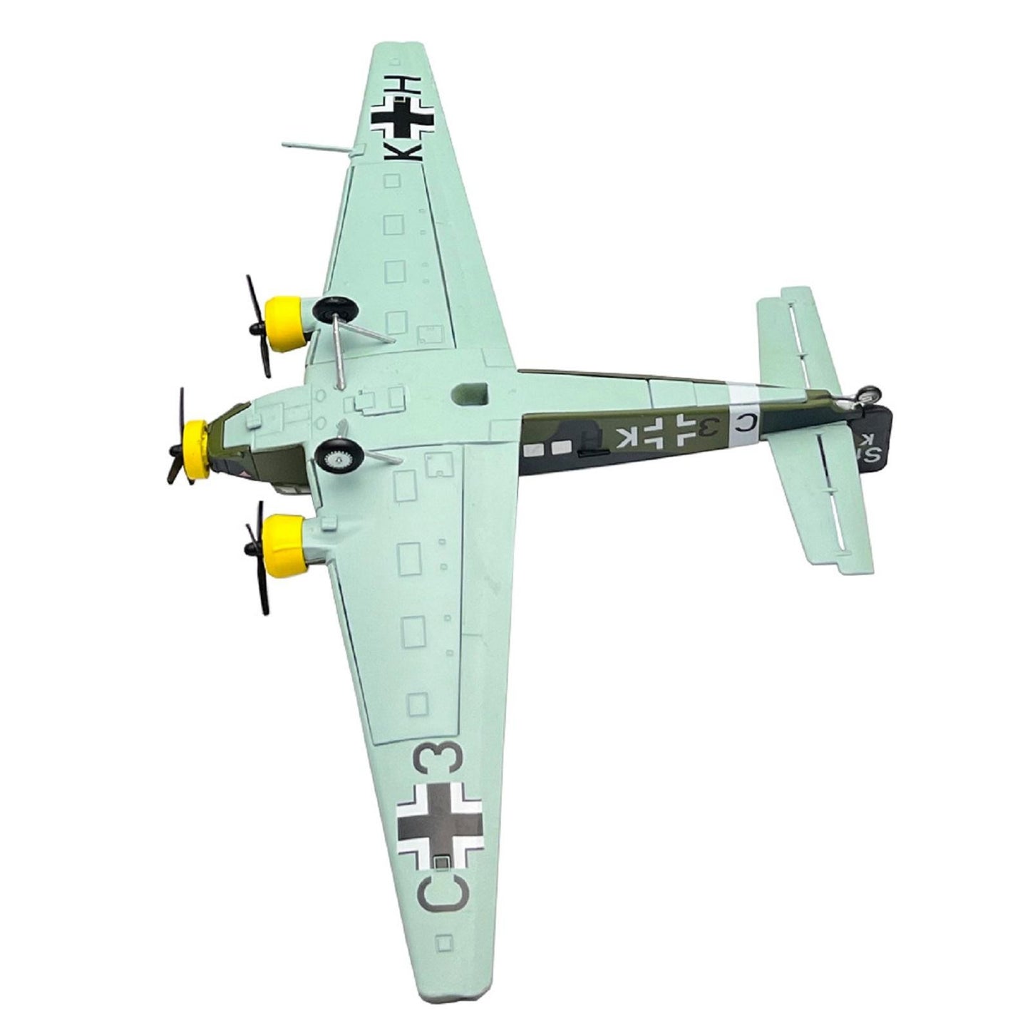 1/144 Scale German Luftwaffe Junkers Ju52 Transport Plane Metal Airpalne Model