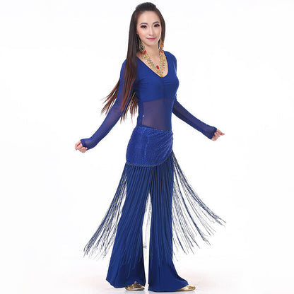 Belly Dance Costume 3 Piece(Top+Waist Towel+Pants) Belly Dancing Clothes