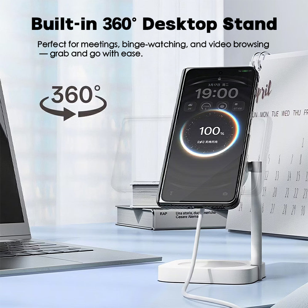 OPPO AIRVOOC 50W Wireless Magnetic Charger 2 + Stand –For Find N6/OnePlus/iPhone