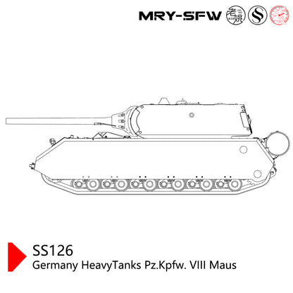 SSMODEL SS144126 1/144 Military Model Kit Germany Heavy Tanks Pz.Kpfw. VIII Maus