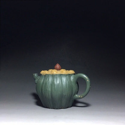 l-0Chinese Yixing Zisha Clay Handmade Exquisite Teapot （莲蓬壶 底款：蒋蓉）