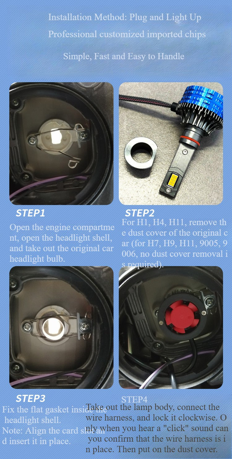 2-piece set of automotive high spotlight LED lights with 240W and 30 cores-usa