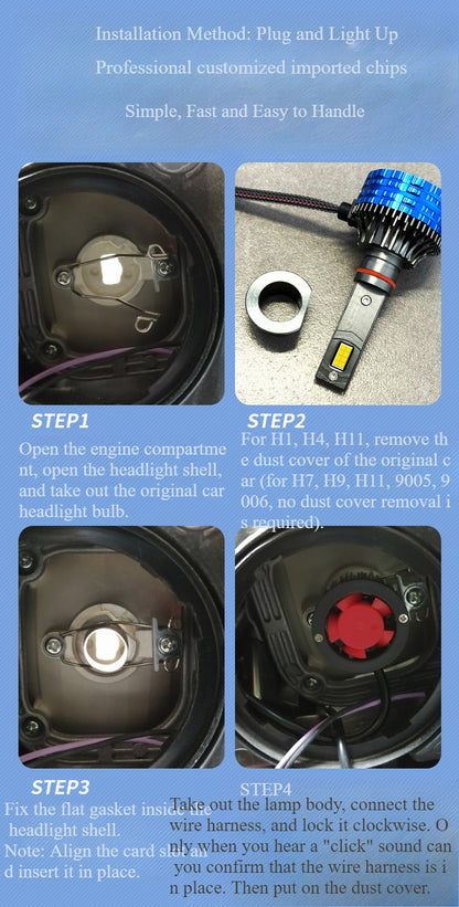 2-piece set of automotive high spotlight LED lights with 240W and 30 cores-usa