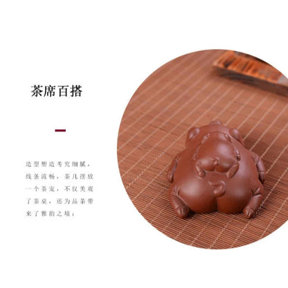 Pig Red Clay Tea Pet Tea Brewing Ritual 10.3cm 4.1in Tea Tray Decor Tea Play