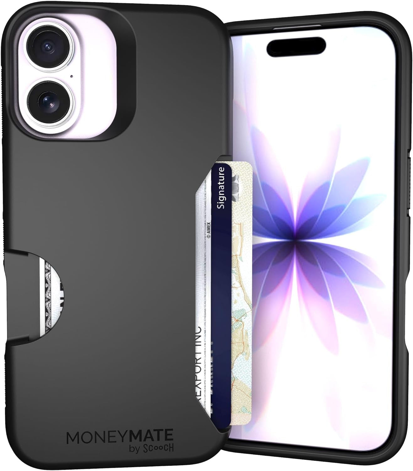 for Iphone 17 Case with Card Holder, Moneymate Wallet Case with Hidden Card Slot