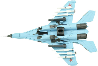 1:100 Mikoyan MiG-35 Fighter Metal Diecast Plane Model Blue,Russian Air Force