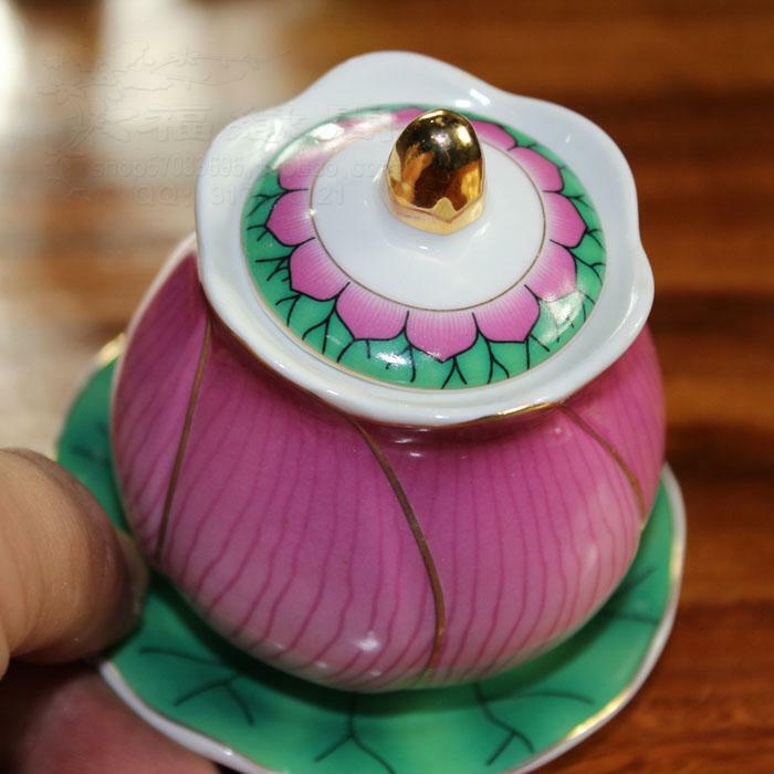 Creative Crafts Lotus Holy Water Cup Buddhist Supplies Buddha Home Decoration