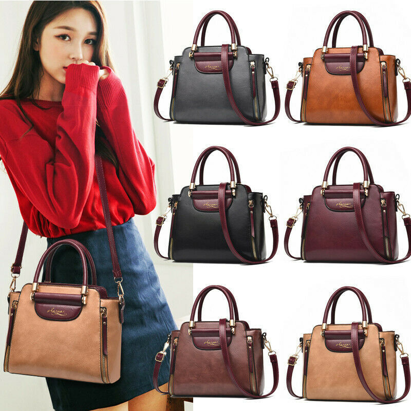 New Women's PU Leather Bag Tote Purse Shoulder Messenger Satchel Handbag