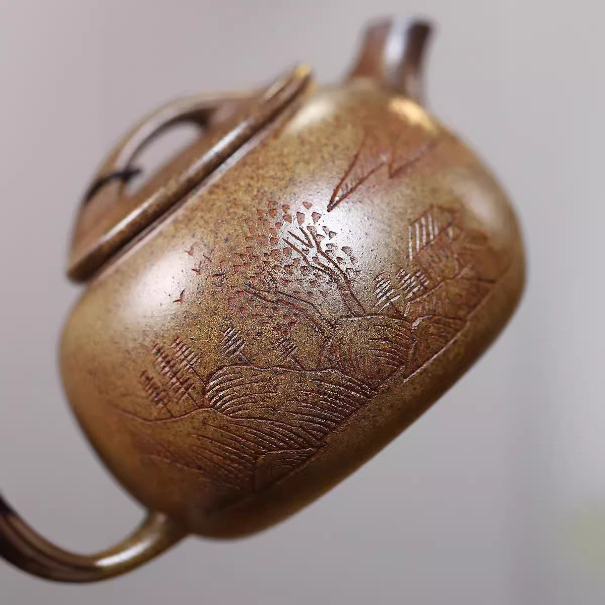 Hand-engraved Calligraphy Painting Original Duan Clay Yixing Purple Clay Tea Pot