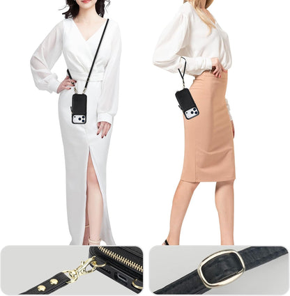 for Magsafe Crossbody Wallet Case Compatible with Iphone 17 Pro, RFID Blocking P
