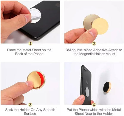 2-Pack Magnetic Universal Car Mount Holder For Cell Phone Samsung Galaxy iPhone