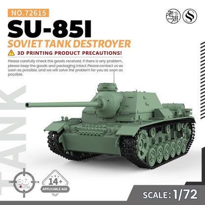 SSMODEL SS72615 1/72 25mm Military Model Kit Soviet SU-85I Tank Destroyer